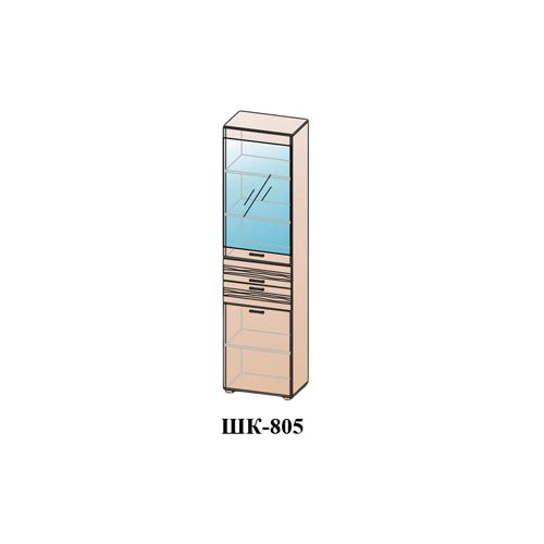 Шкаф Лотос 556 мм, ШК-805, бодега белая/белый