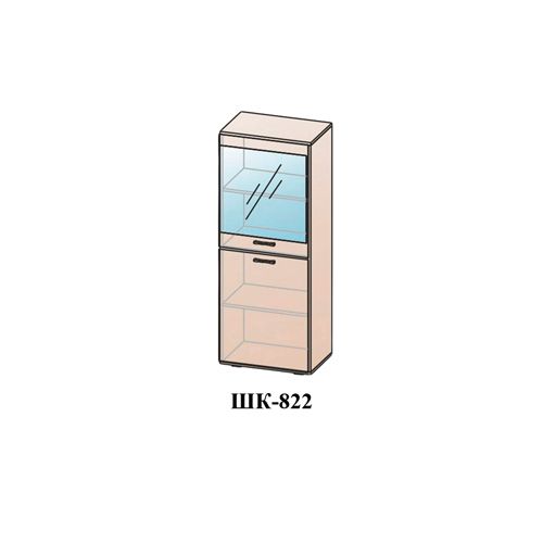 Шкаф Лотос 556 мм, ШК-822, бодега белая/белый