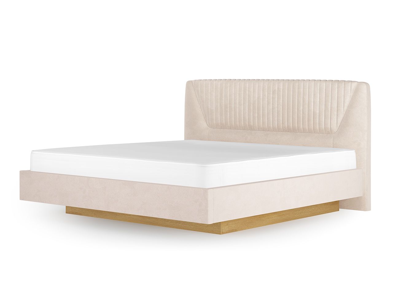 Кровать Вега сапфир 11-М, 160*200, catania ivory/дуб золотистый