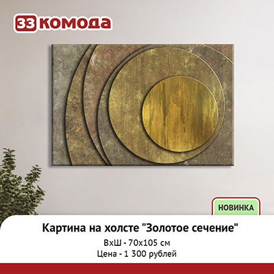 Картина на холсте Золотое сечение IDEA CT7-03 70х105.jpg