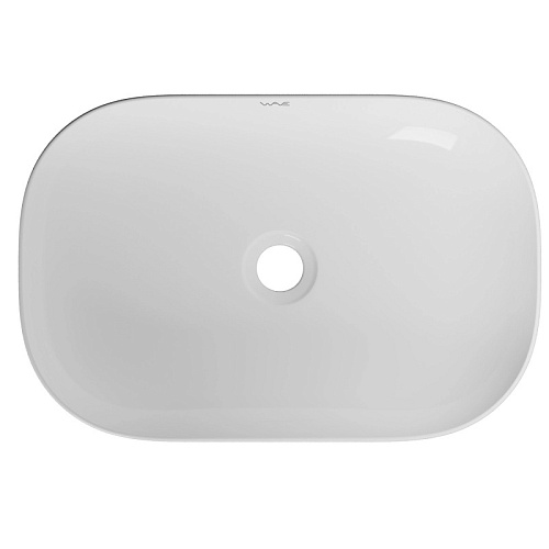 WAVE Раковина накладная Slim прямоугольная 600*400*145 белая