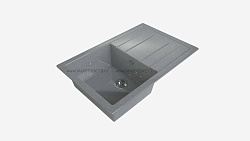 MAXSTONE Мойка глянцевая MS-14 (темно-серая) 760*490*210