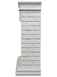 Портал Bricks 25 камень белый, белая эмаль