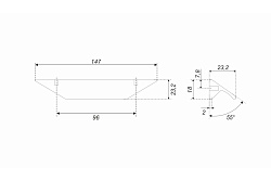 Ручка RICK RS157RCHMP.3/96мм/150мм (розовое шампанское)