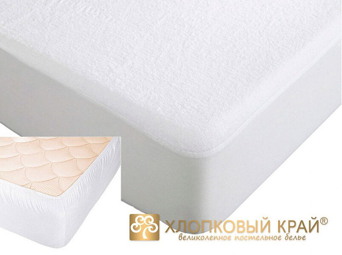 Наматрасник (простыня) 60*117*20 см, махра ПУ Caress (немаркированный)
