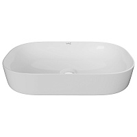 WAVE Раковина накладная Slim прямоугольная 600*400*145 белая