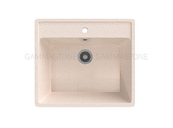 Gamma STONE Мойка матовая GS-21 (бежевая) 560*495*190, сифон в комплекте