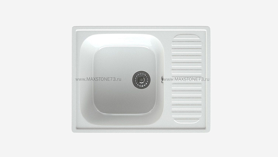 MAXSTONE Мойка глянцевая MS-6 (белый снег) 640*490*215