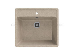 Gamma STONE Мойка матовая GS-21 (песочная) 560*495*190, сифон в комплекте