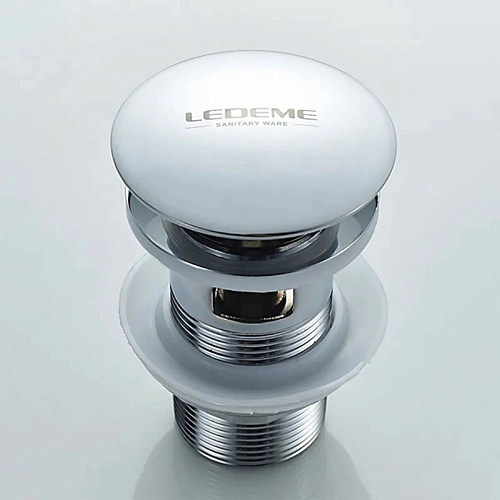 LEDEME Донный клапан L65-2 с переливом, хром
