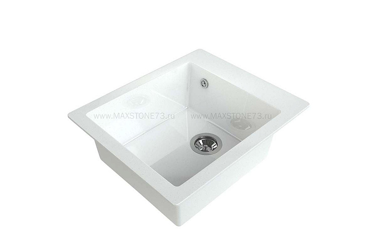 MAXSTONE Мойка глянцевая MS-25 (белый снег) 415*490*200