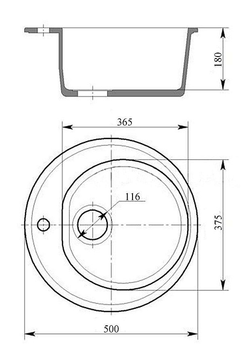 Мойка для кухни врезная Агата AG7C5 песочная из кварца, 50*50 см без сифона
