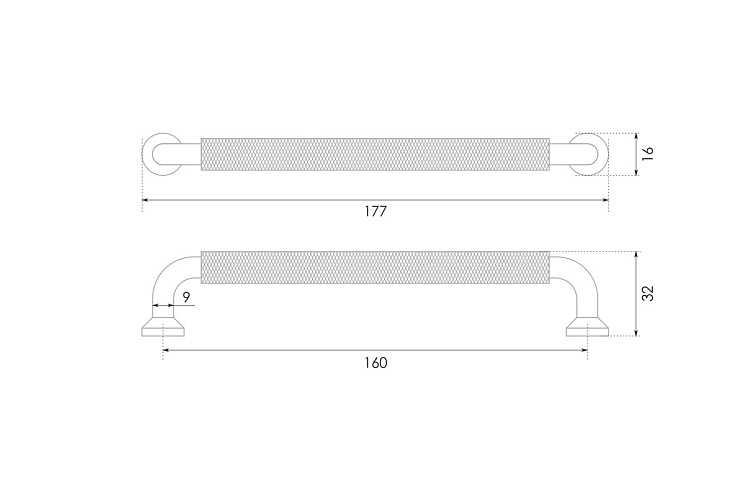 Ручка BOND RS324BL.4/160мм/177мм (черный матовый)