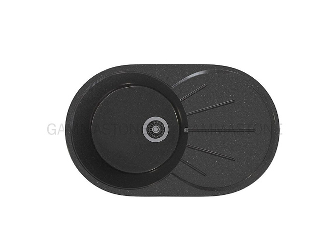 Gamma STONE Мойка матовая GS-5 (черная) 735*455*185