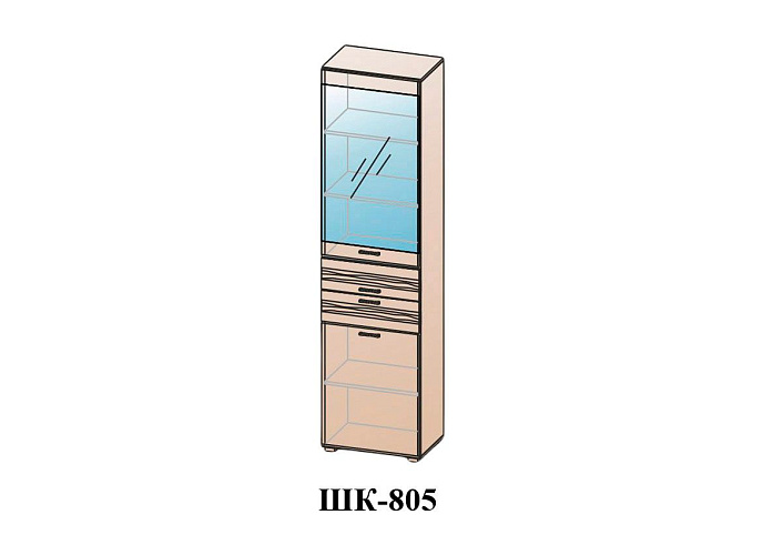 Шкаф Лотос 556 мм, ШК-805, бодега белая/белый