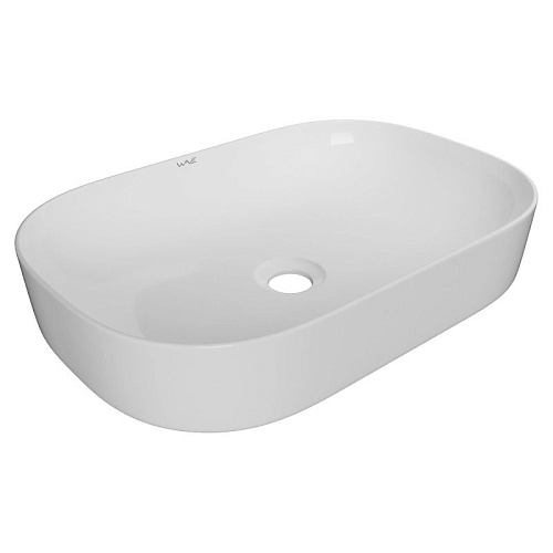 WAVE Раковина накладная Slim прямоугольная 600*400*145 белая