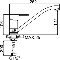 Смеситель для кухни Ledeme H03W L4903W белый