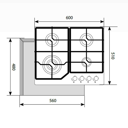 LEX GVG 640-1 BL Варочная панель газовая
