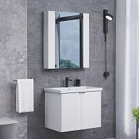 COMFORTY Зеркало-шкаф Лима 70 Белый матовый
