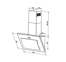LEX MIKA GS 600 WHITE Вытяжка наклонная