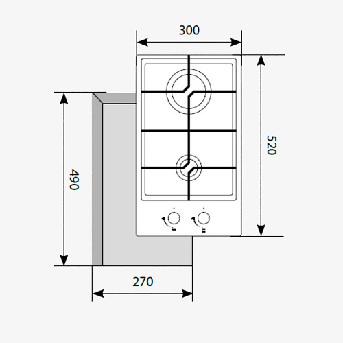 LEX GVG 321 BL Варочная панель газовая