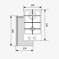 LEX GVG 321 BL Варочная панель газовая