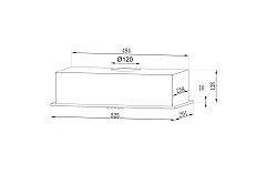 LEX GS BLOC LIGHT 600 INOX Вытяжка полновстраиваемая