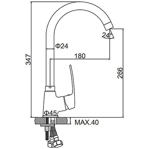 Смеситель для кухни Ledeme H72 L4072