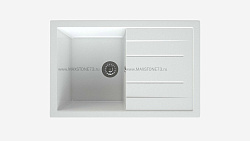 MAXSTONE Мойка глянцевая MS-14 (белый снег) 760*490*210
