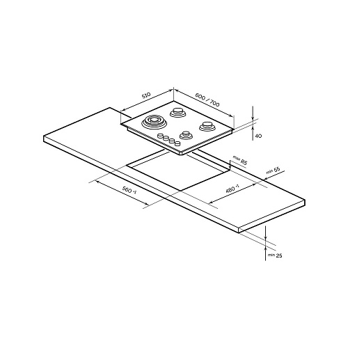 LEX GVS 645 IX Варочная панель газовая