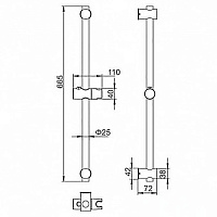 LEDEME Стойка для душа L78001-3 Нержавеющая сталь