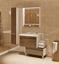 AQUATON Зеркало Капри 80 Таксония темная