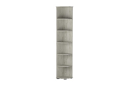 Стеллаж угловой Италия ШТ-370, дуб крафт белый