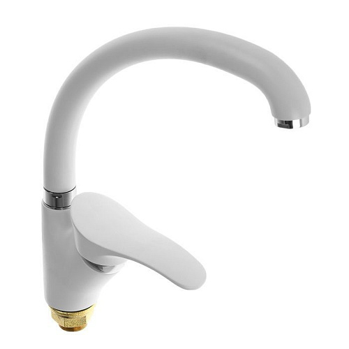 Accoona Смеситель для кухни А4005G однорычажный, белый матовый