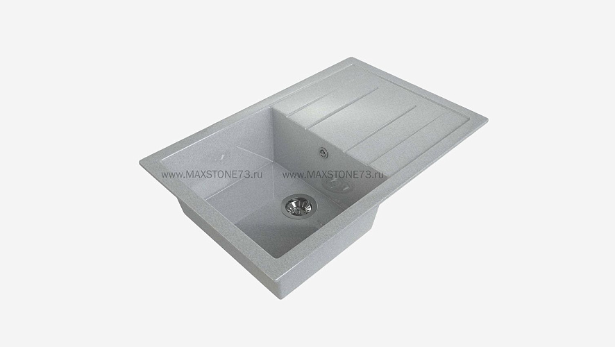 MAXSTONE Мойка глянцевая MS-14 (светло-серая) 760*490*210