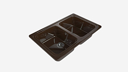 MAXSTONE Мойка глянцевая MS-12 (шоколадная крошка) 780*495*210