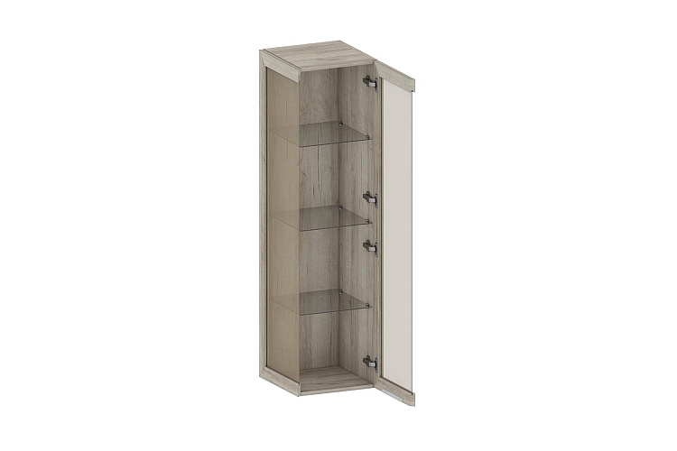 Шкаф навесной со стеклом Анима АН-3009, дуб серый