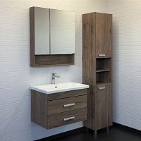 COMFORTY Зеркало-шкаф Никосия 70 Дуб темный