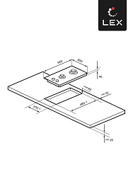 LEX GVG 323A BBL Варочная панель газовая