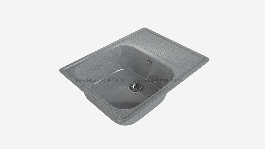 MAXSTONE Мойка глянцевая MS-6 (темно-серая) 640*490*215