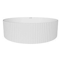 WAVE Раковина накладная Solo круглая 400*400*125 белая