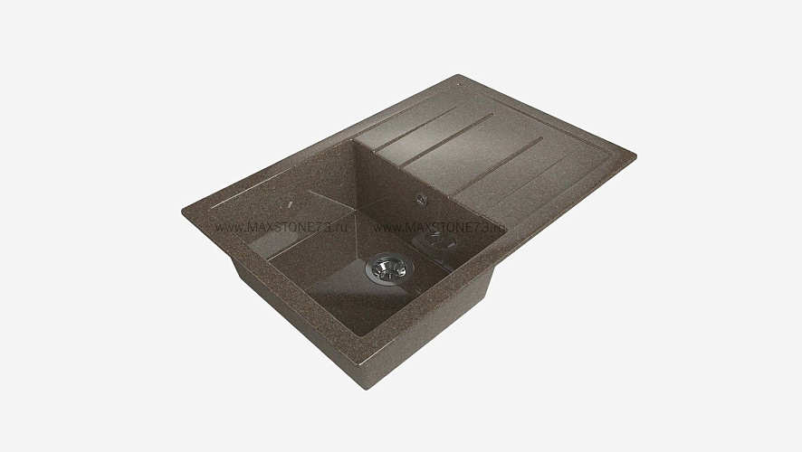 MAXSTONE Мойка глянцевая MS-14 (терракот металлик) 760*490*210