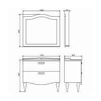 COMFORTY Зеркало Монако 100 Белый глянец