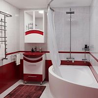MIXLINE Зеркало-шкаф Радуга 46 Красный без подсветки
