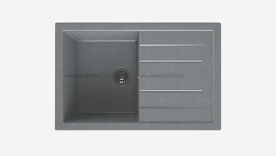 MAXSTONE Мойка глянцевая MS-14 (темно-серая) 760*490*210