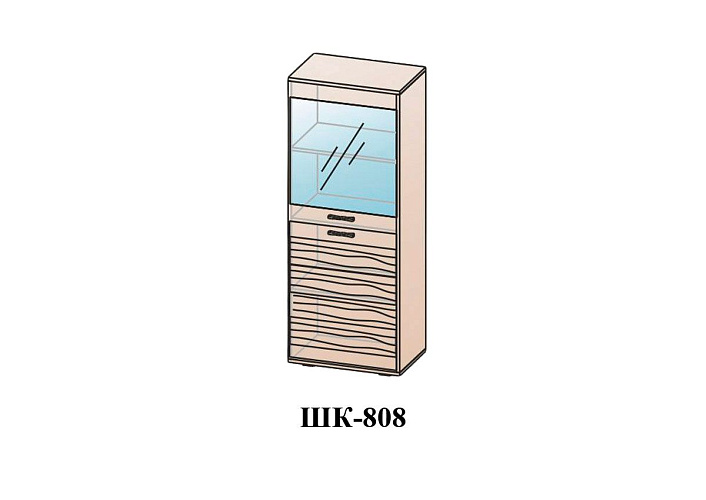 Шкаф Лотос 556 мм, ШК-808, бодега белая/белый