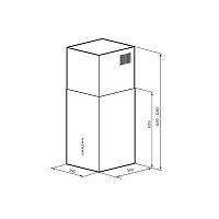 LEX MONO 400 INOX Вытяжка декоративная