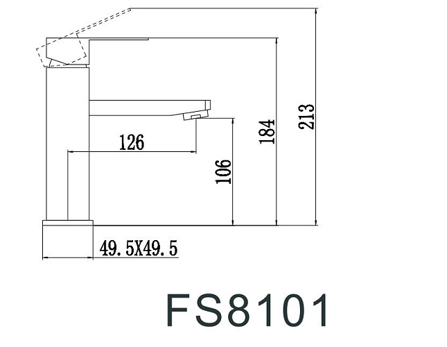 SAVOL Смеситель для раковины FS8101 однорычажный, нержавеющая сталь