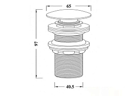 LEDEME Донный клапан L65-1 с переливом, хром
