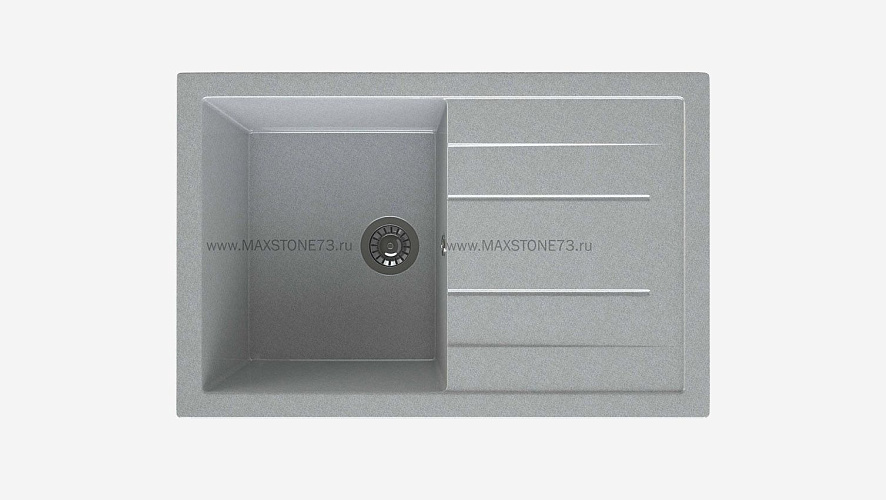 MAXSTONE Мойка глянцевая MS-14 (светло-серая) 760*490*210